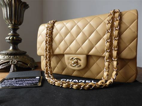 chanel classic flap bag medium beige